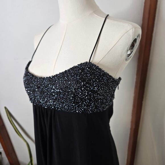 Laundry Shelli Segal Y2K Beaded Babydoll Whimsigoth Fairy Asymmetric Dress 10 - Picture 3 of 12